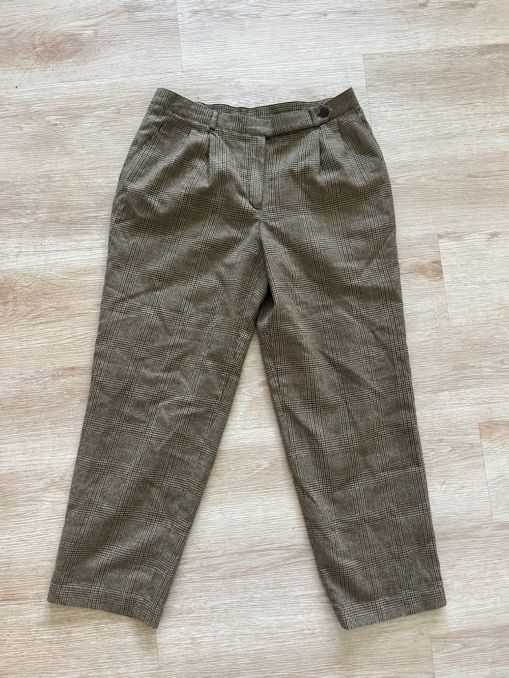 Vintage Ralph Lauren wool Brown Glen Plaid Pants